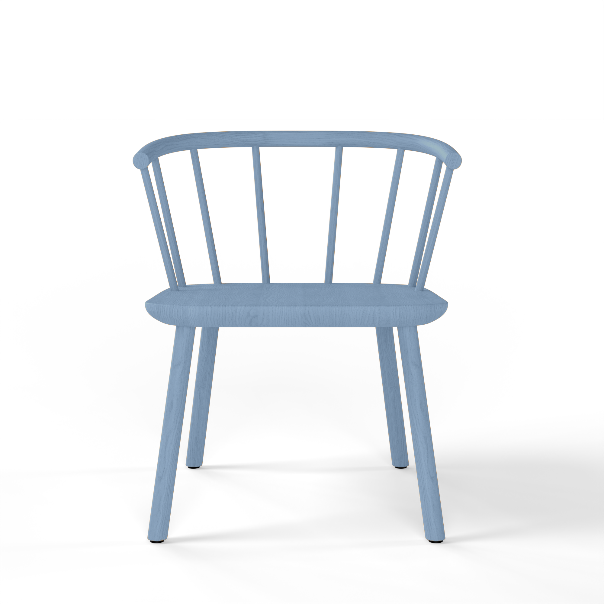 Studio Collection lounge chair featuring a pared-back spindle design, crafted from locally sourced oak in Pennsylvania