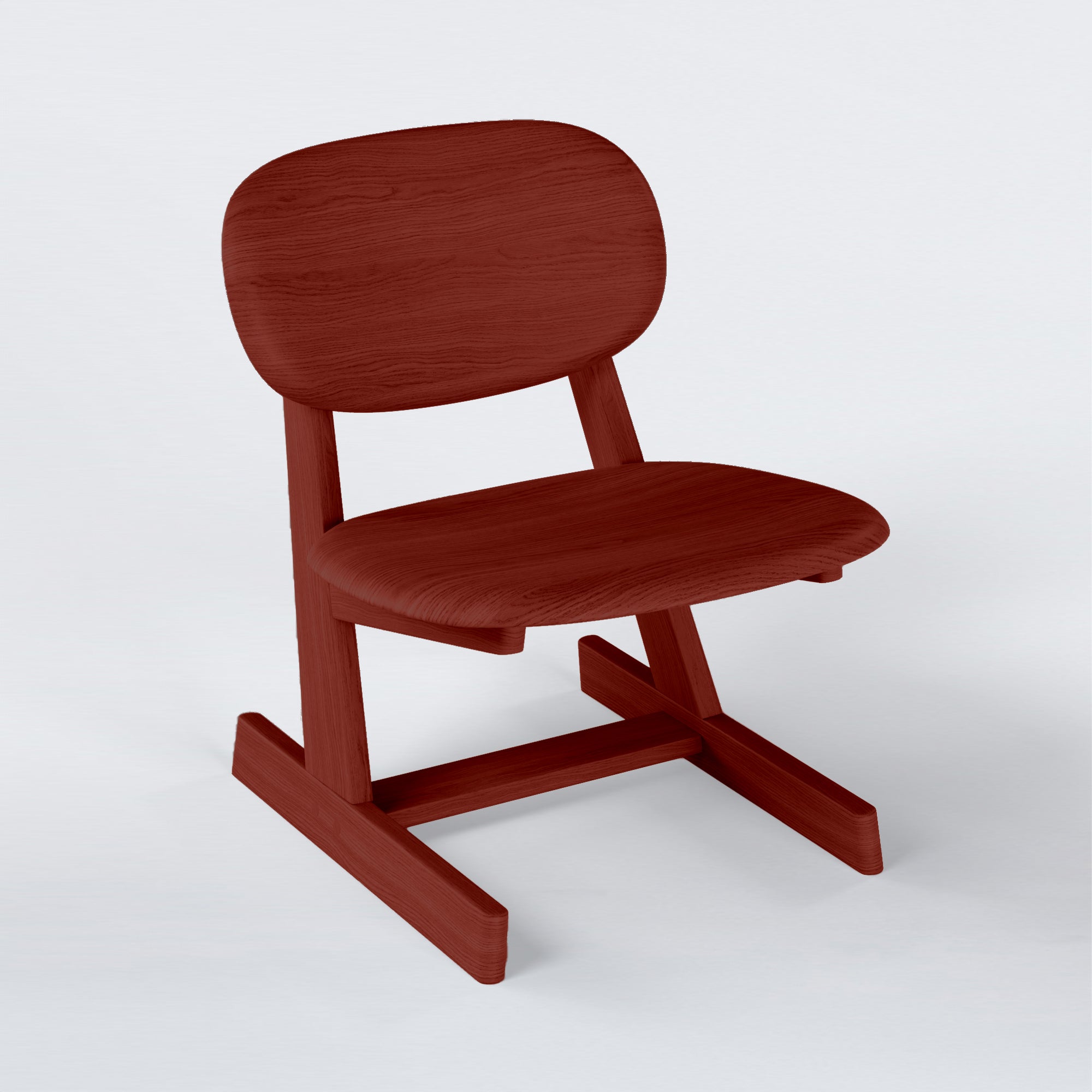 KufenKarl Lounge Chair in Japanese red – bold and dynamic, making a powerful statement in interiors.