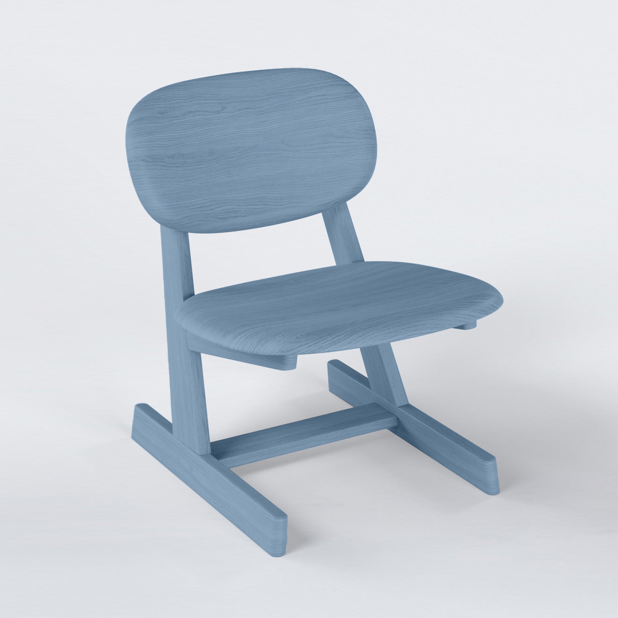 KufenKarl Lounge Chair in light blue – soft and inviting, adding a sophisticated pop of color.