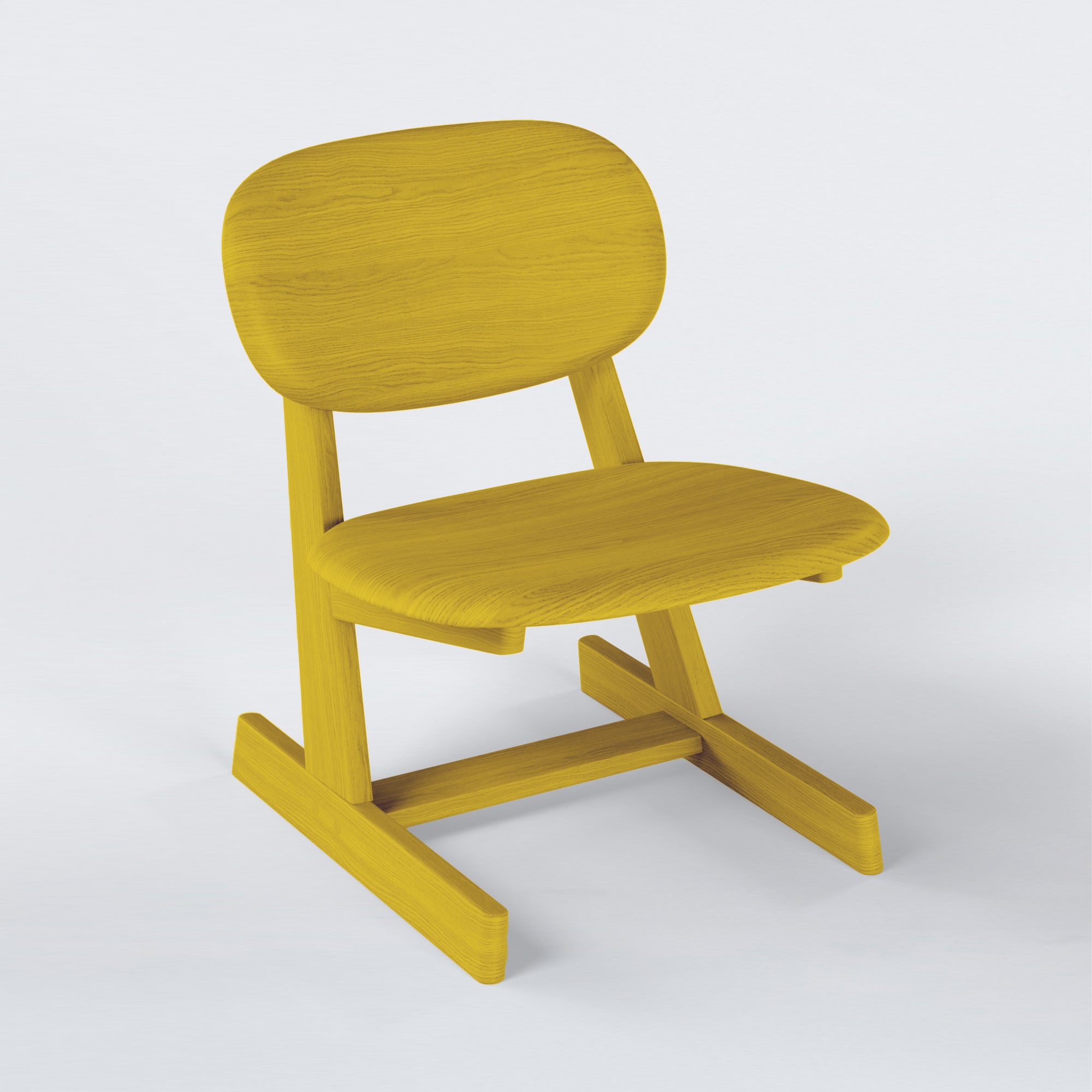 KufenKarl Lounge Chair in yellow – warm and vibrant, a striking design accent for any space.