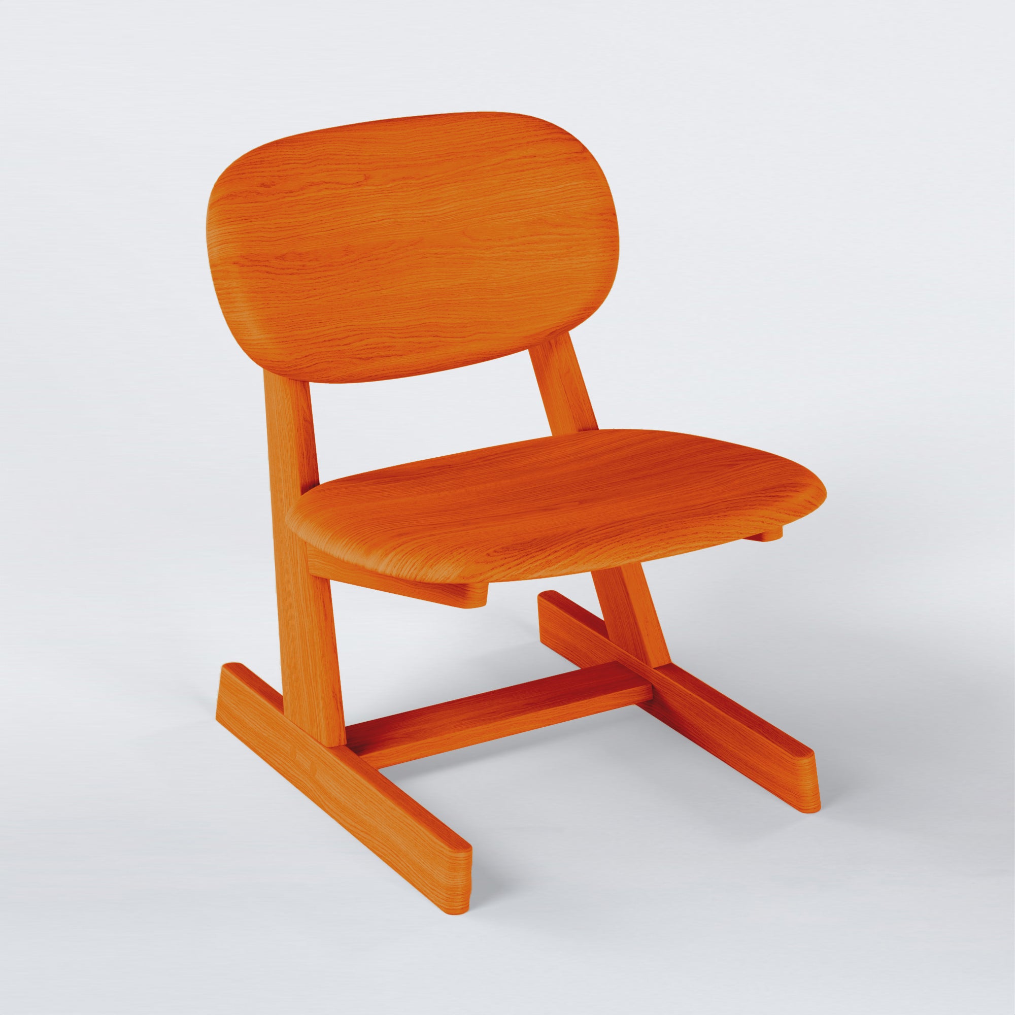KufenKarl Lounge Chair in orange – warm and sculptural, introducing a playful and modern touch.