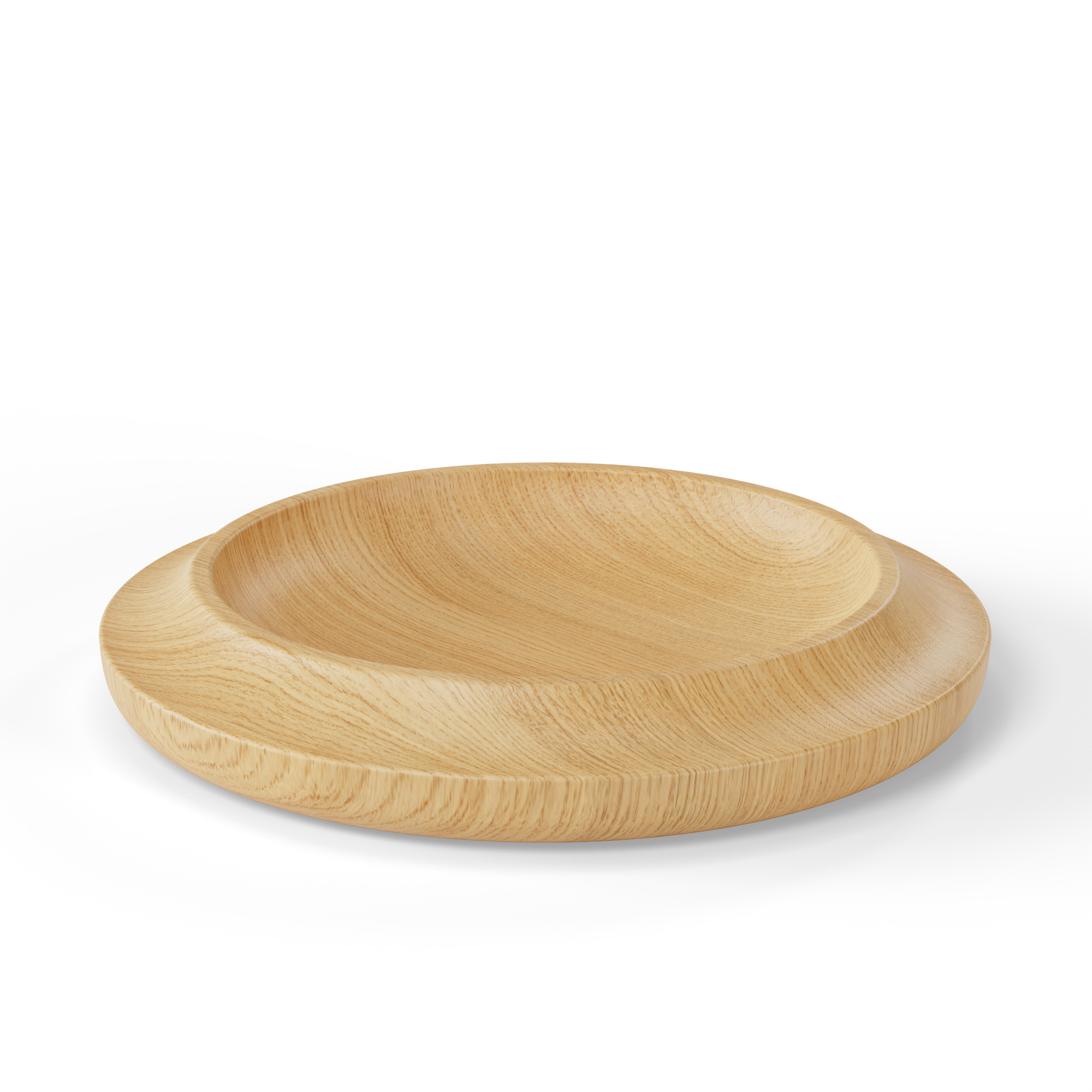 WAAN Floor Bowl in oak, natural — a minimalist interpretation of classic wooden craftsmanship