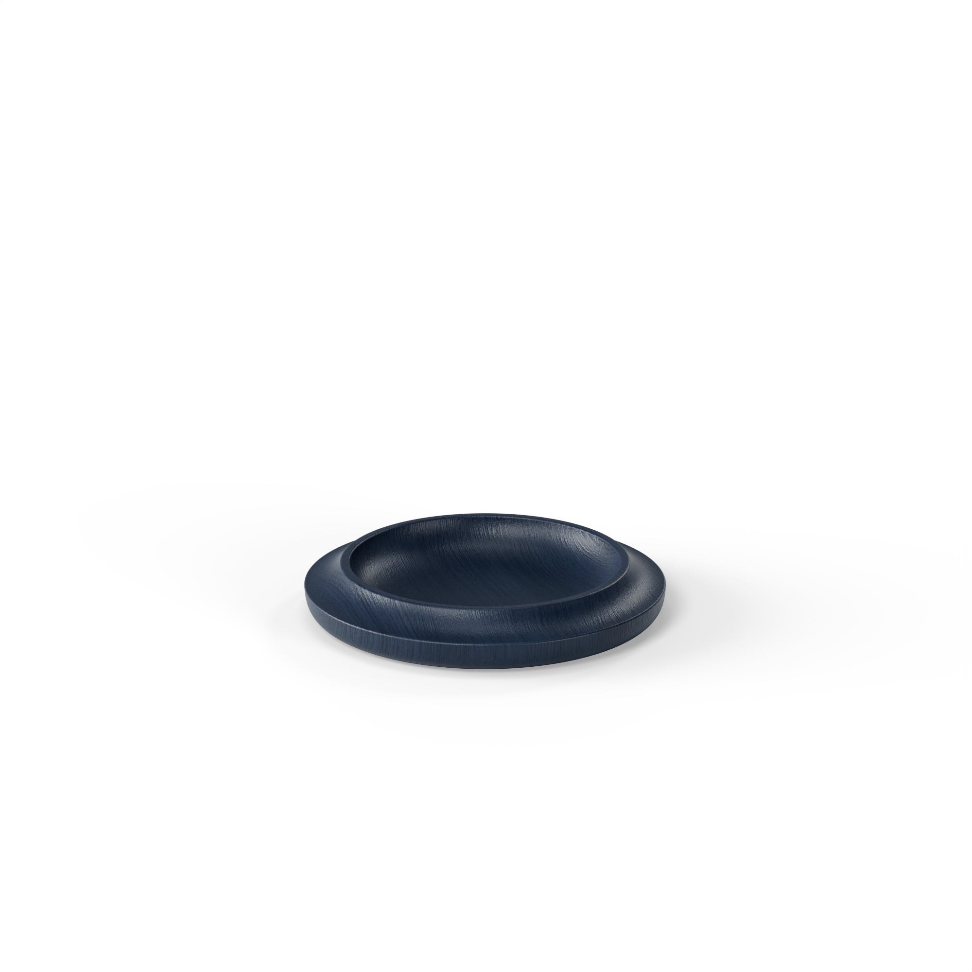 WAAN Table Bowl in deep blue finish—a sophisticated wooden bowl adding a touch of color to any setting.