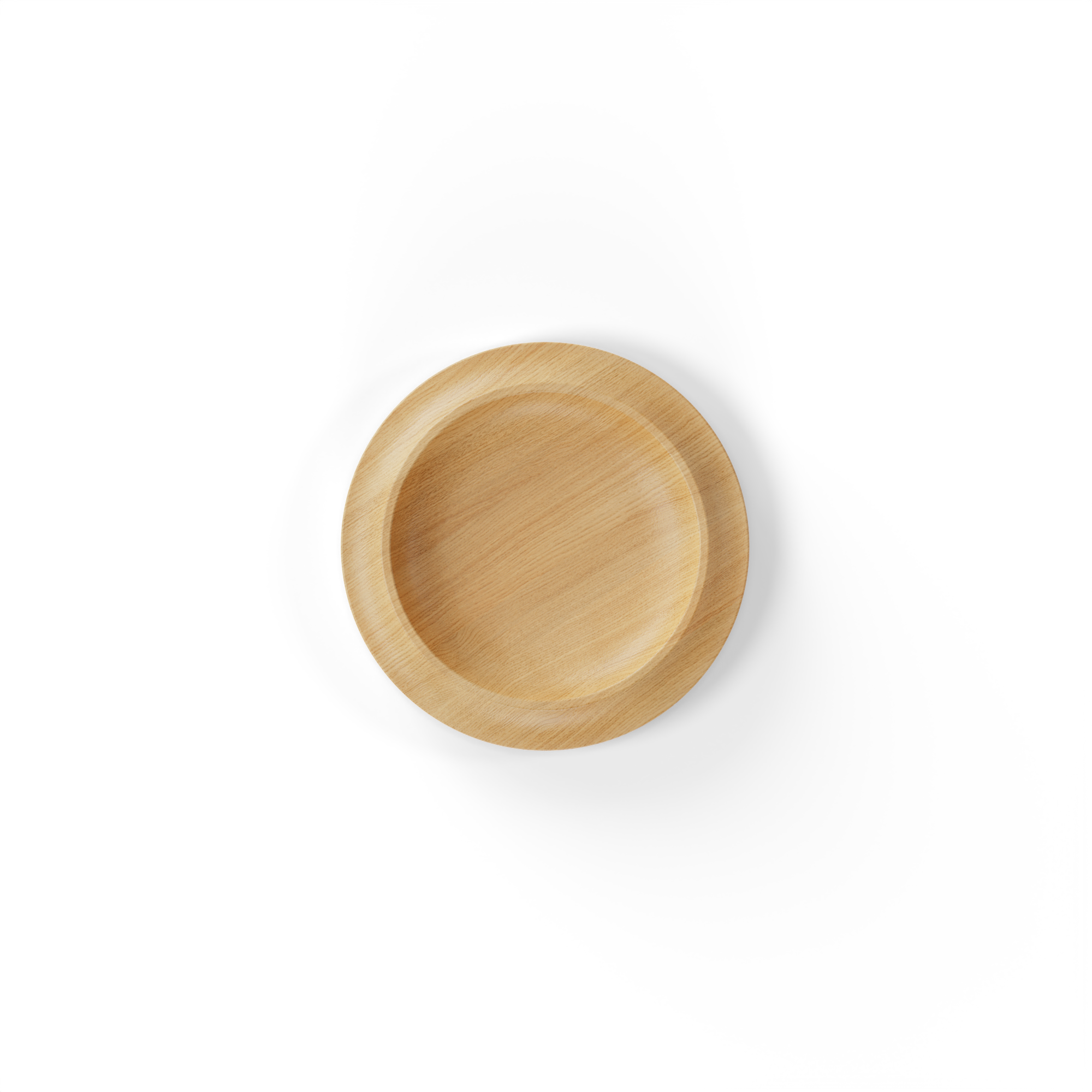 WAAN Table Bowl in natural oak—minimalist wooden bowl with refined curves for modern interiors.