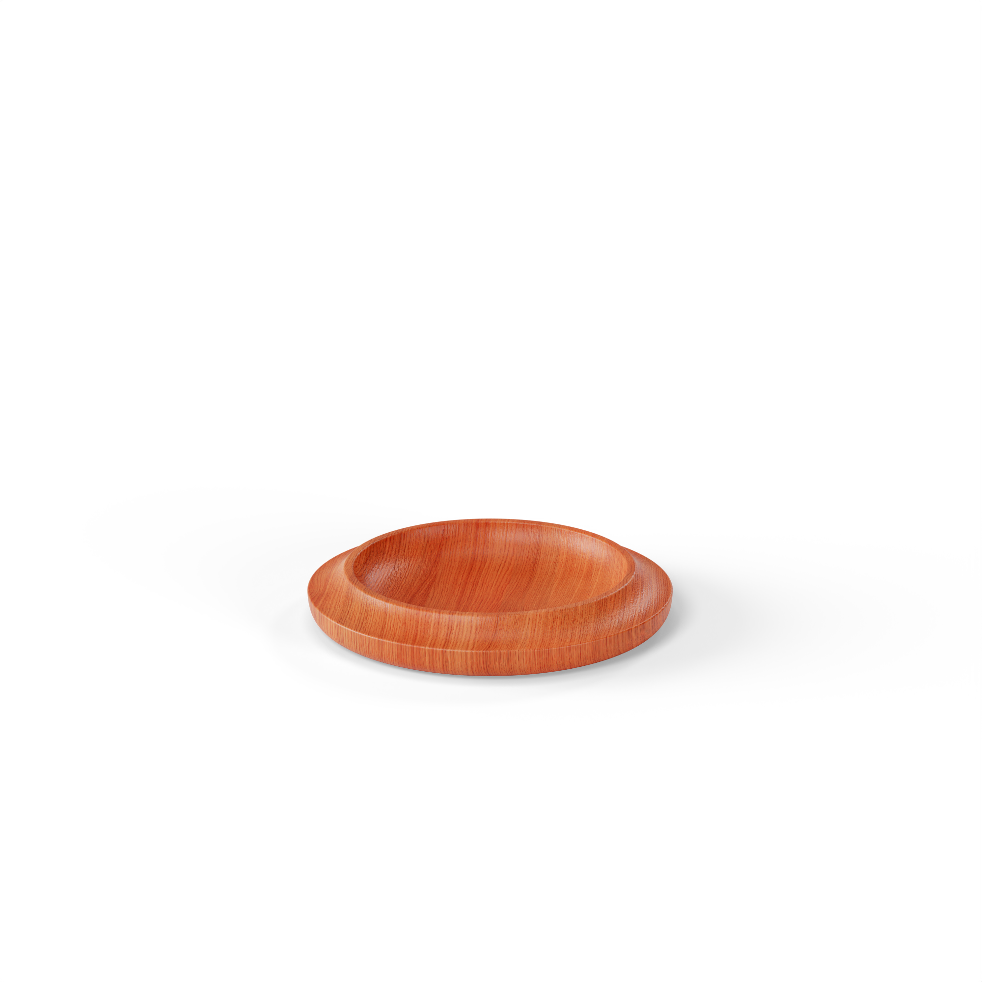 WAAN Table Bowl in orange—handcrafted wooden bowl with a sleek, modern aesthetic.