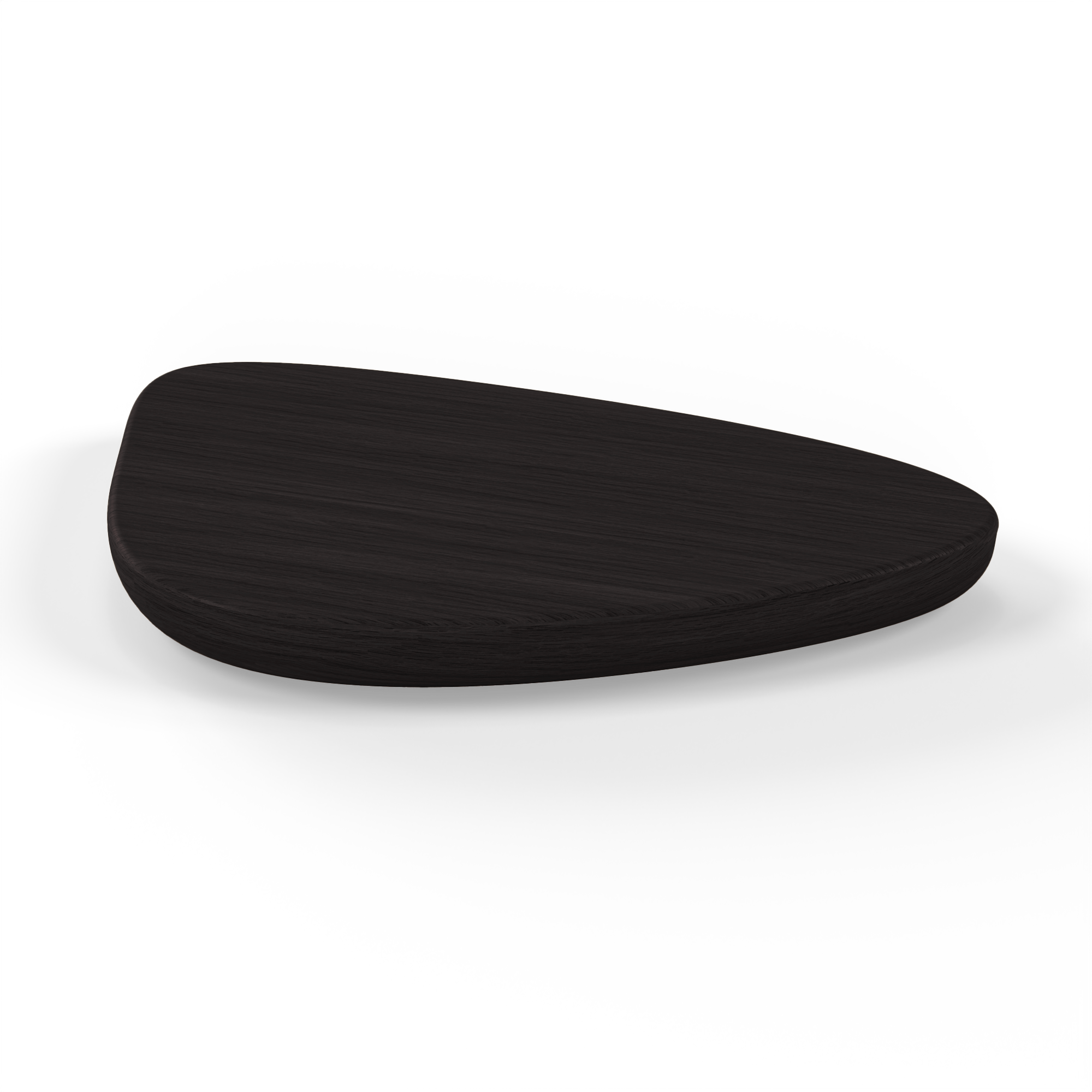 Pebble Small serving board in walnut black finish—compact and stylish wooden tray for appetizers, sushi, and elegant plating.