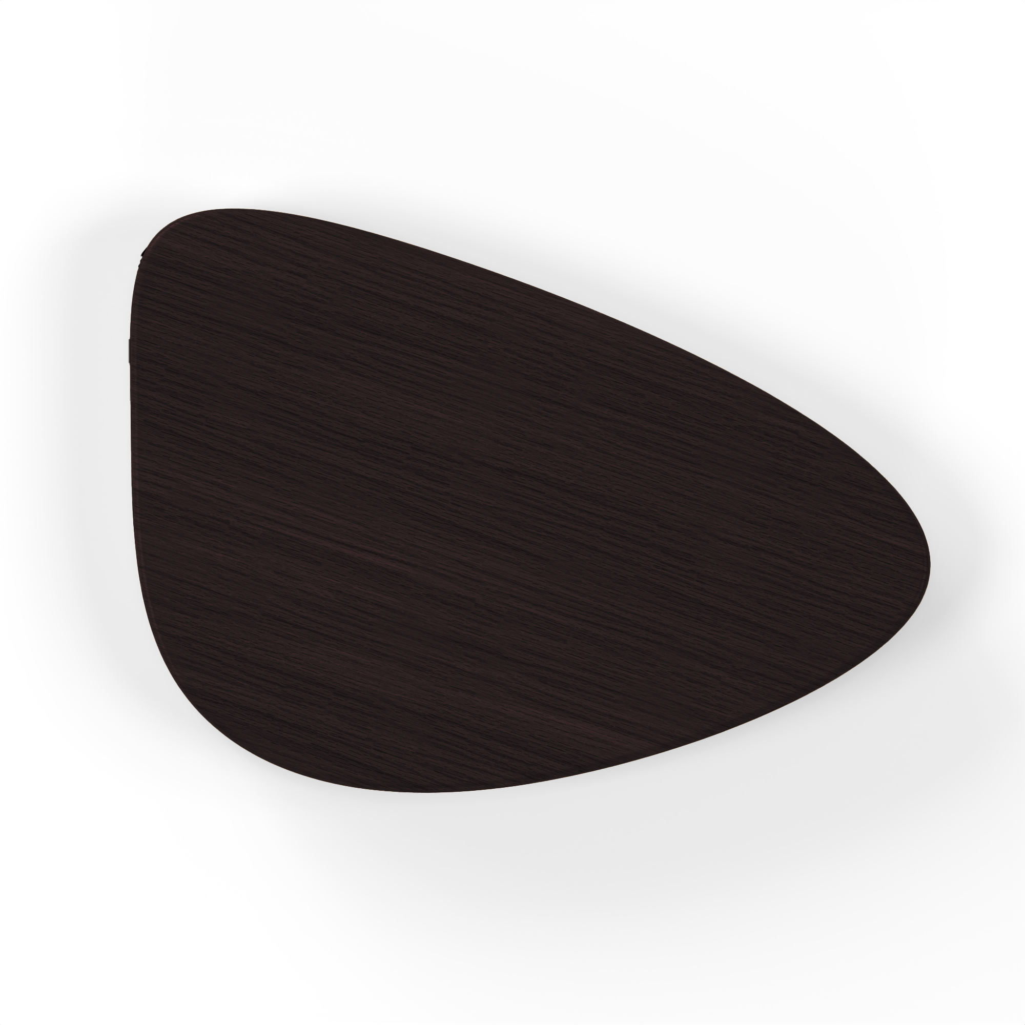 Pebble Small serving board in walnut black finish—compact and stylish wooden tray for appetizers, sushi, and elegant plating.