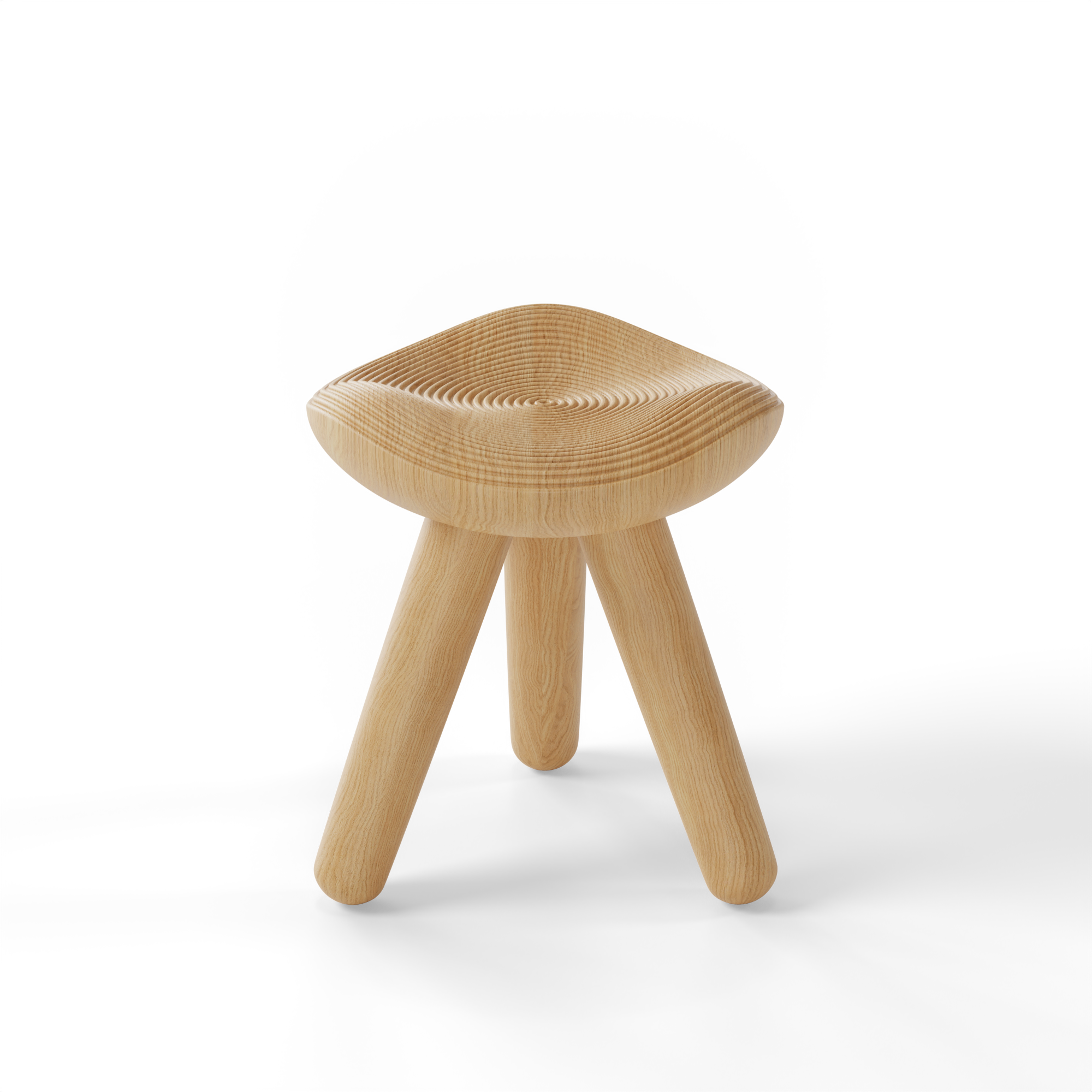 Minimalist GOPLE Stool, handcrafted in premium oak, blending Scandinavian design with ergonomic comfort.