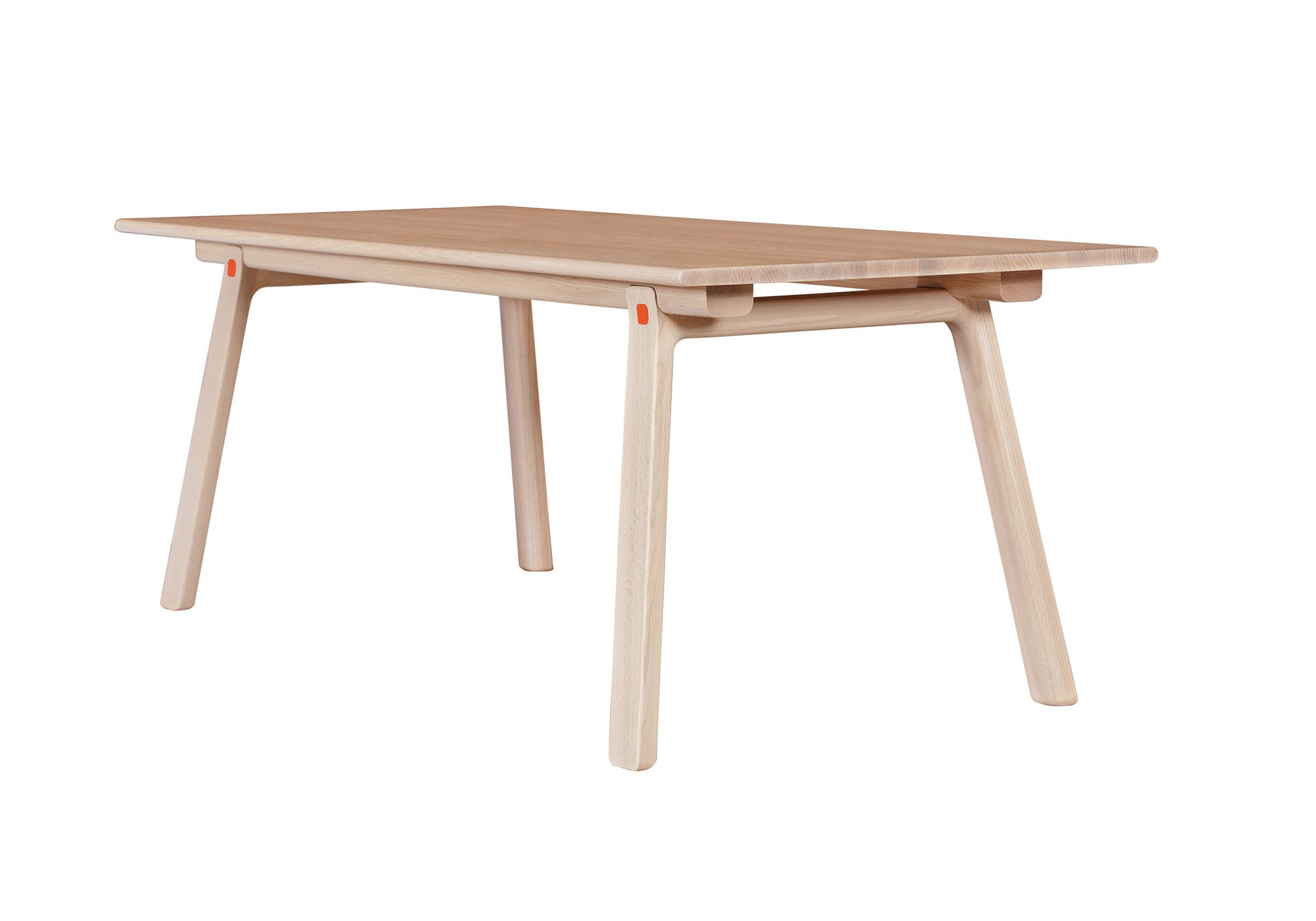 The fully assembled T&B table with a minimalist and functional design.