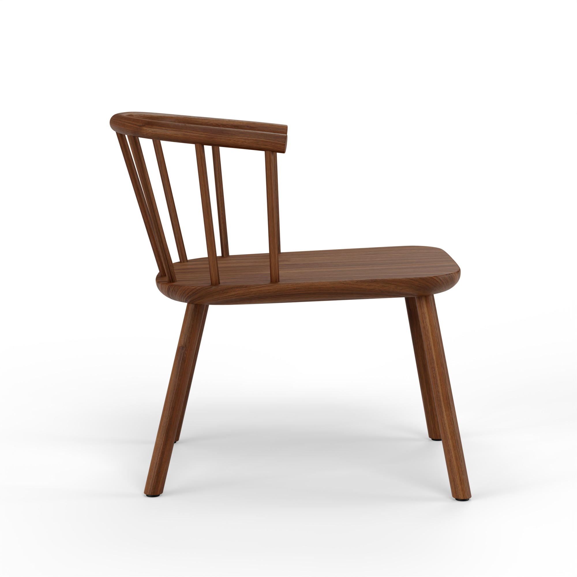 Studio Collection lounge chair featuring a pared-back spindle design, crafted from locally sourced oak in Pennsylvania