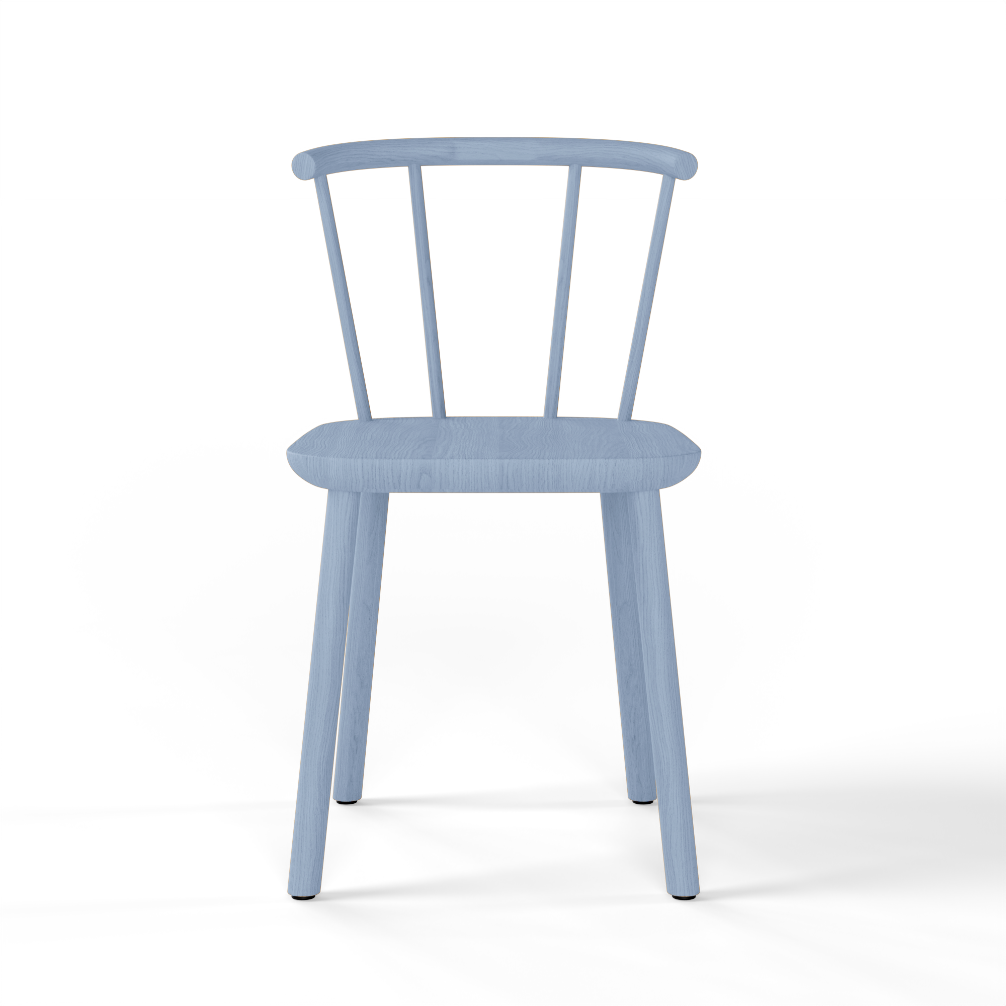 Studio Collection side chair blending British Windsor, Scandinavian pinnstol, and Japanese design influences. Sleek, sturdy, and suitable for contract or home use