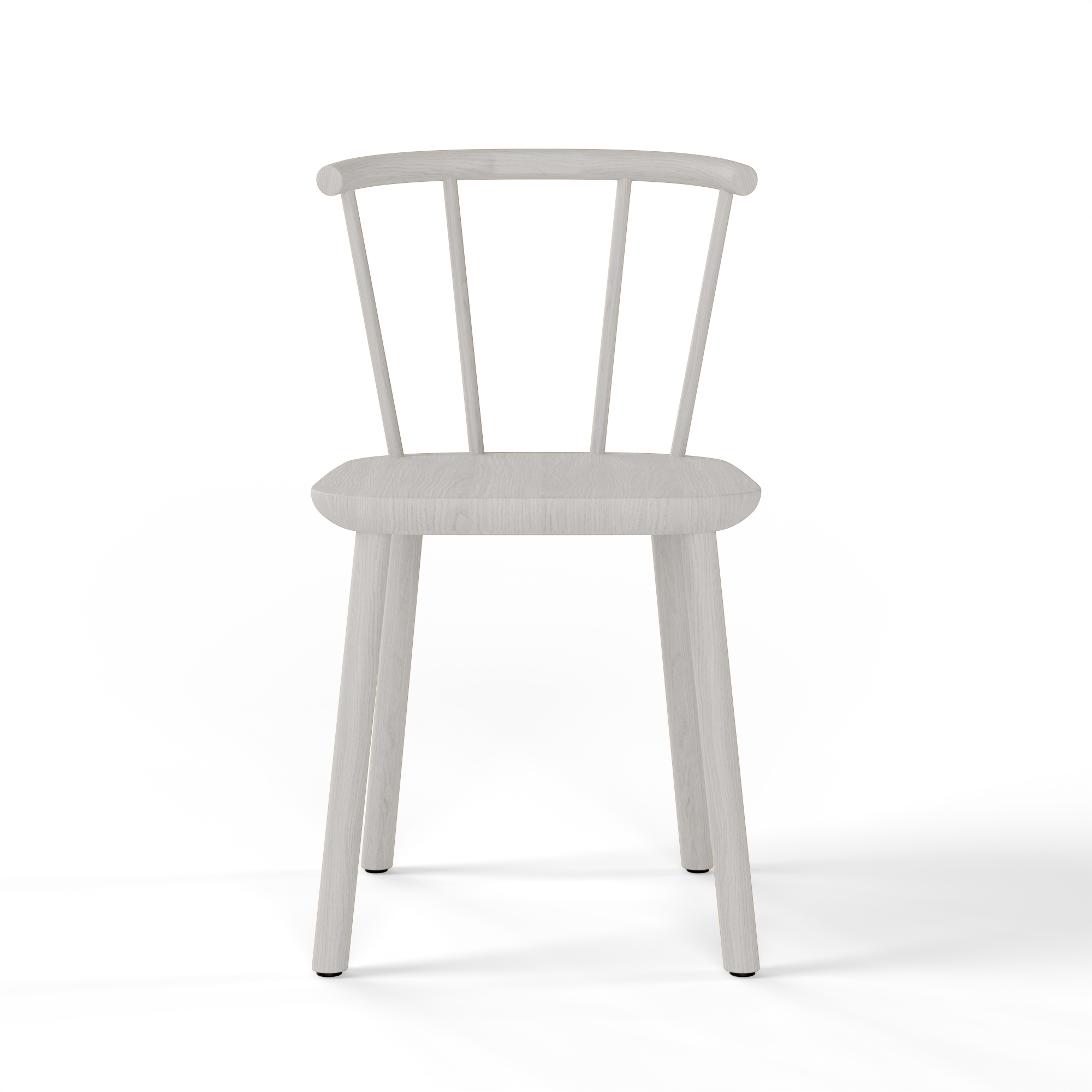 Studio Collection side chair blending British Windsor, Scandinavian pinnstol, and Japanese design influences. Sleek, sturdy, and suitable for contract or home use