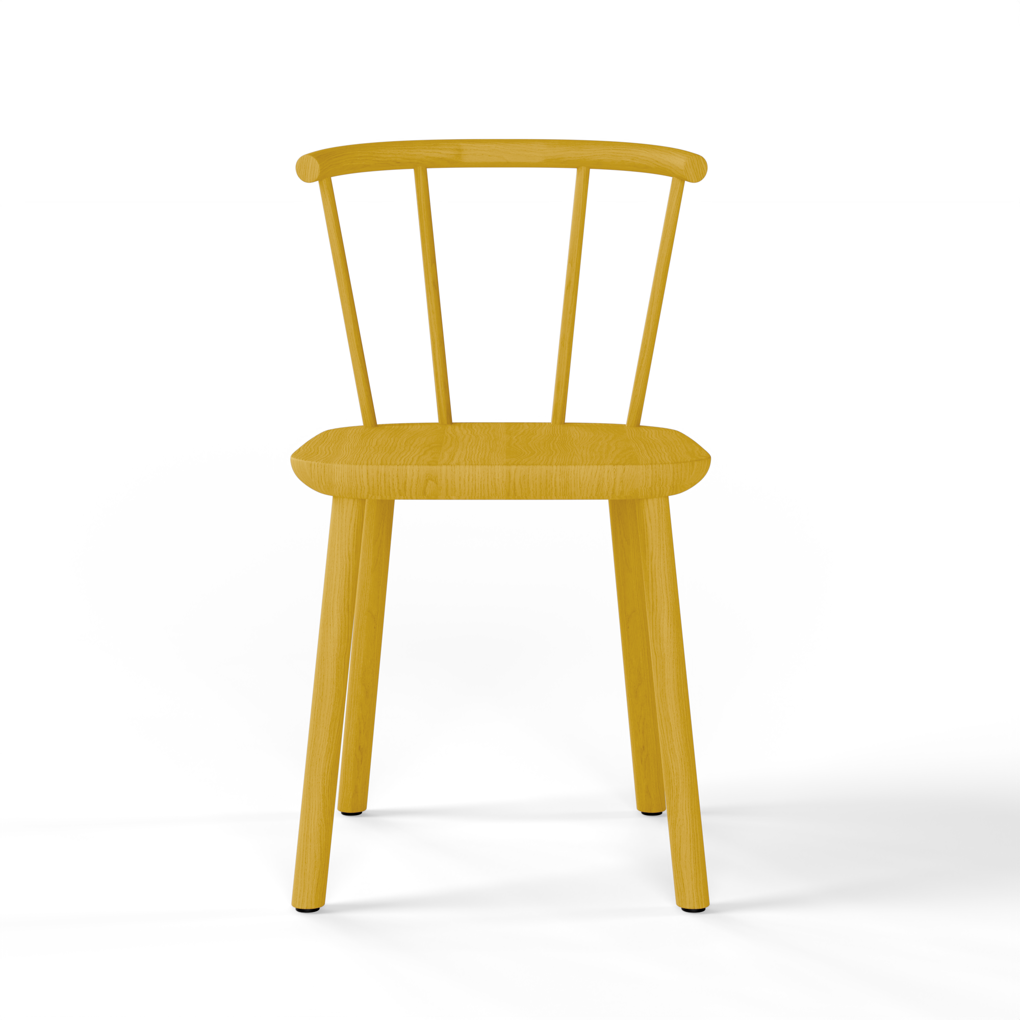 Studio Collection side chair blending British Windsor, Scandinavian pinnstol, and Japanese design influences. Sleek, sturdy, and suitable for contract or home use