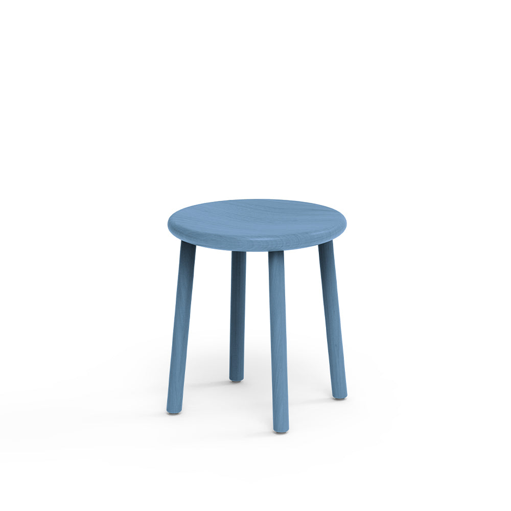 AI Collection 18-inch wooden stool featuring timeless craftsmanship