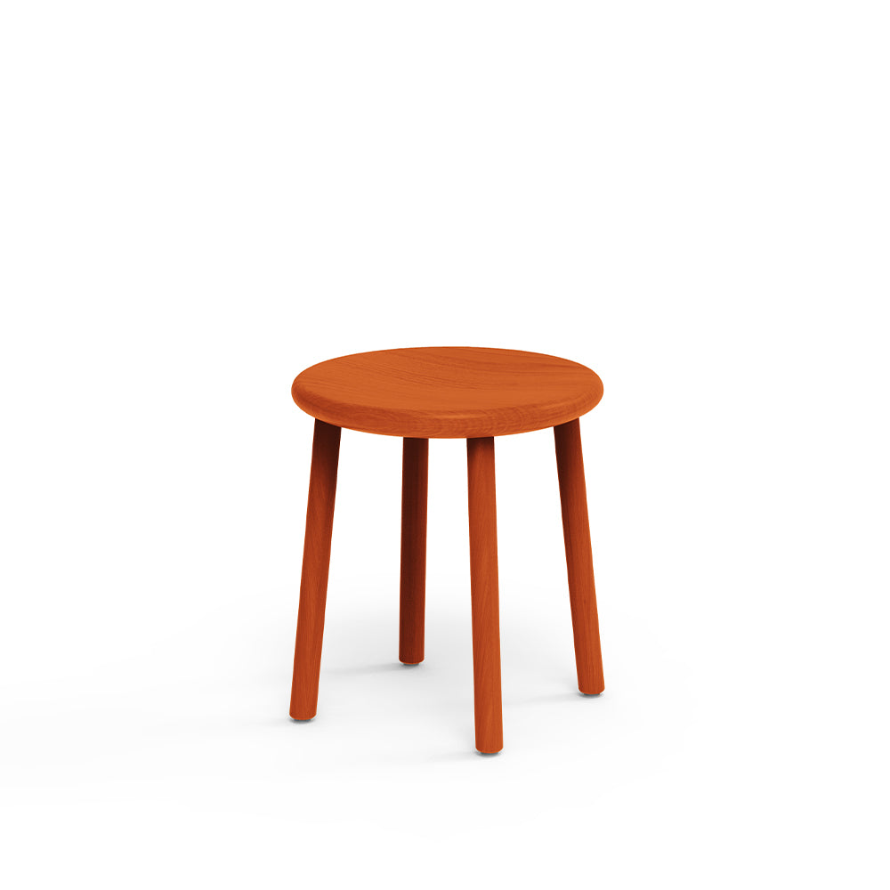 AI Collection 18-inch wooden stool featuring timeless craftsmanship