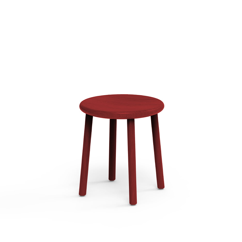 AI Collection 18-inch wooden stool featuring timeless craftsmanship