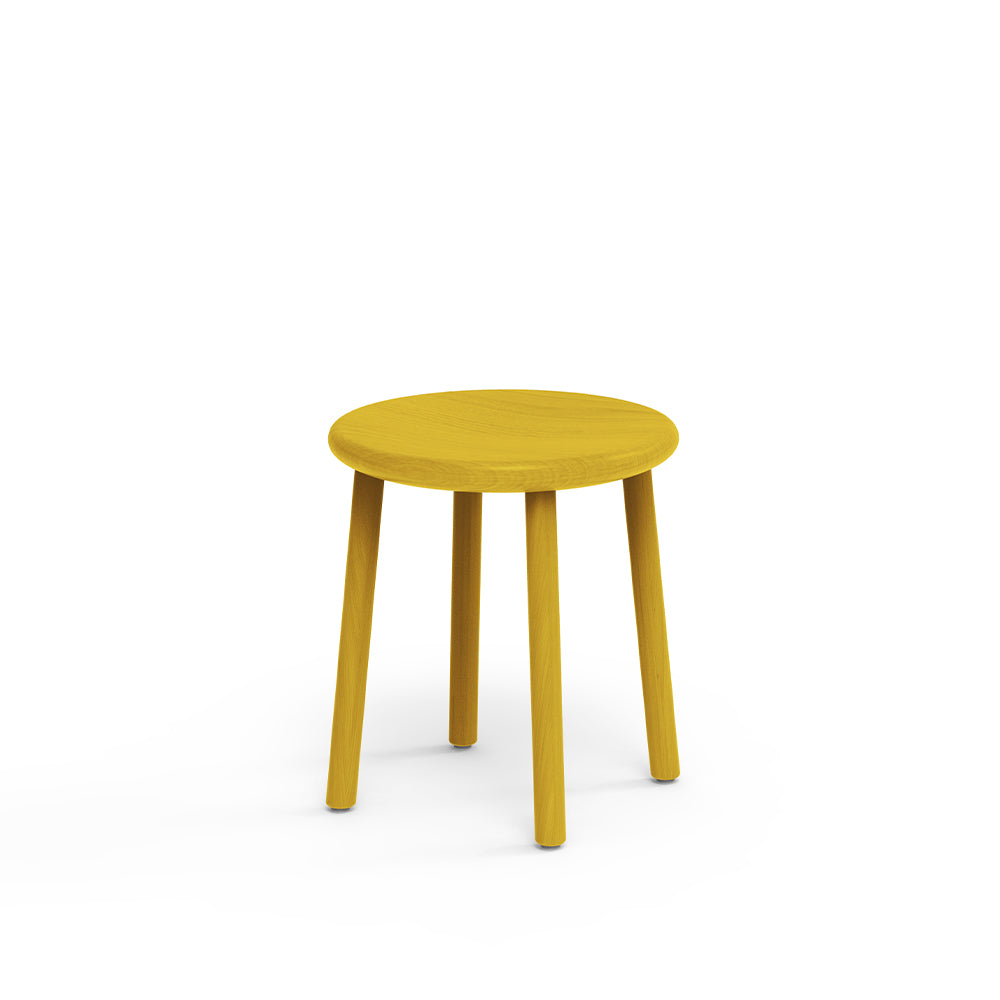 AI Collection 18-inch wooden stool featuring timeless craftsmanship