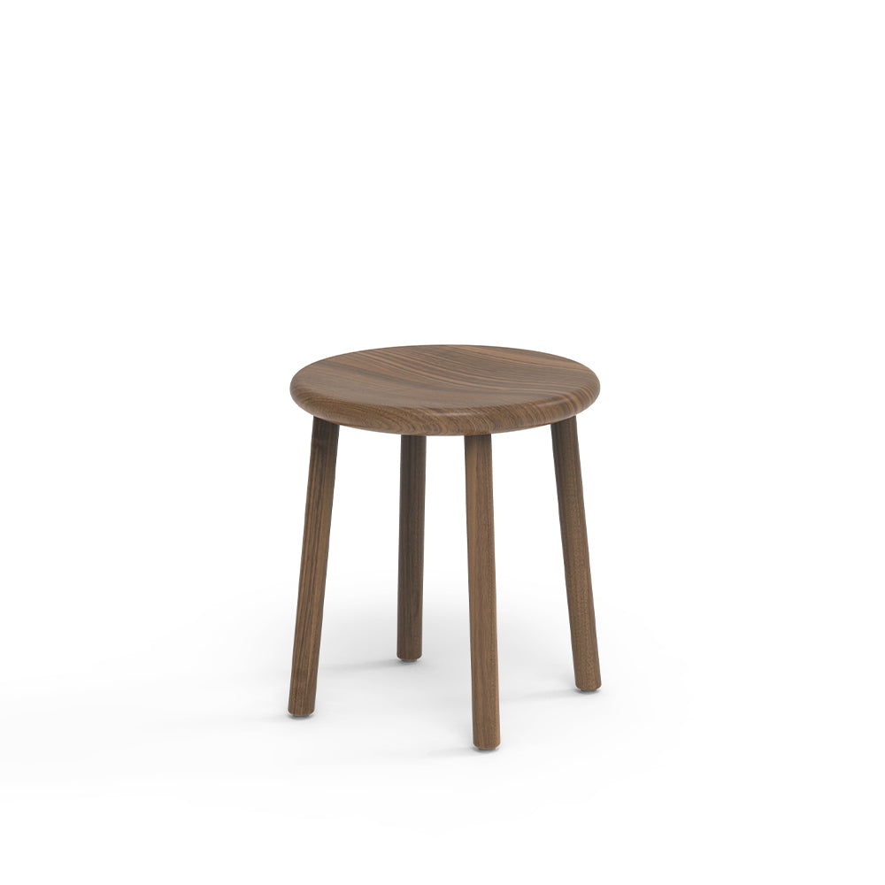 AI Collection 18-inch wooden stool featuring timeless craftsmanship