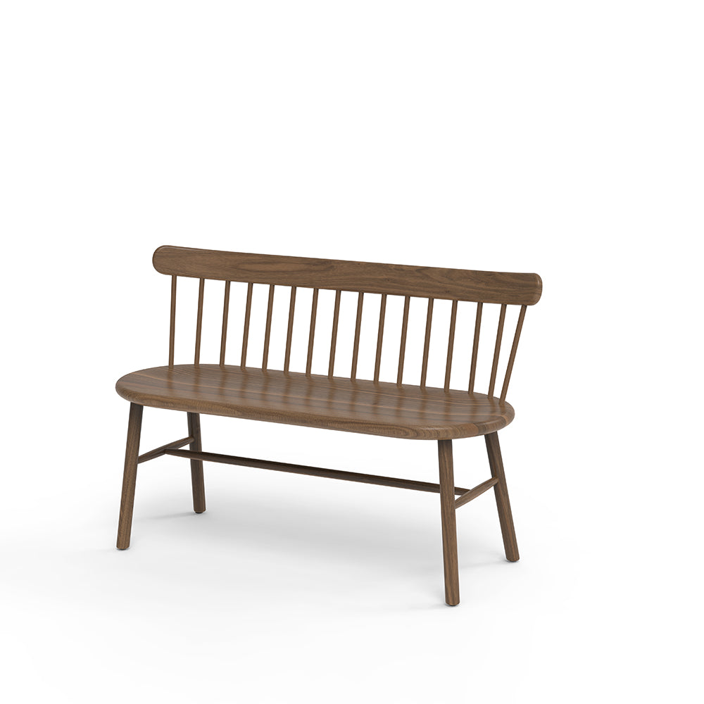 AI Collection handcrafted wooden settee with a contemporary design