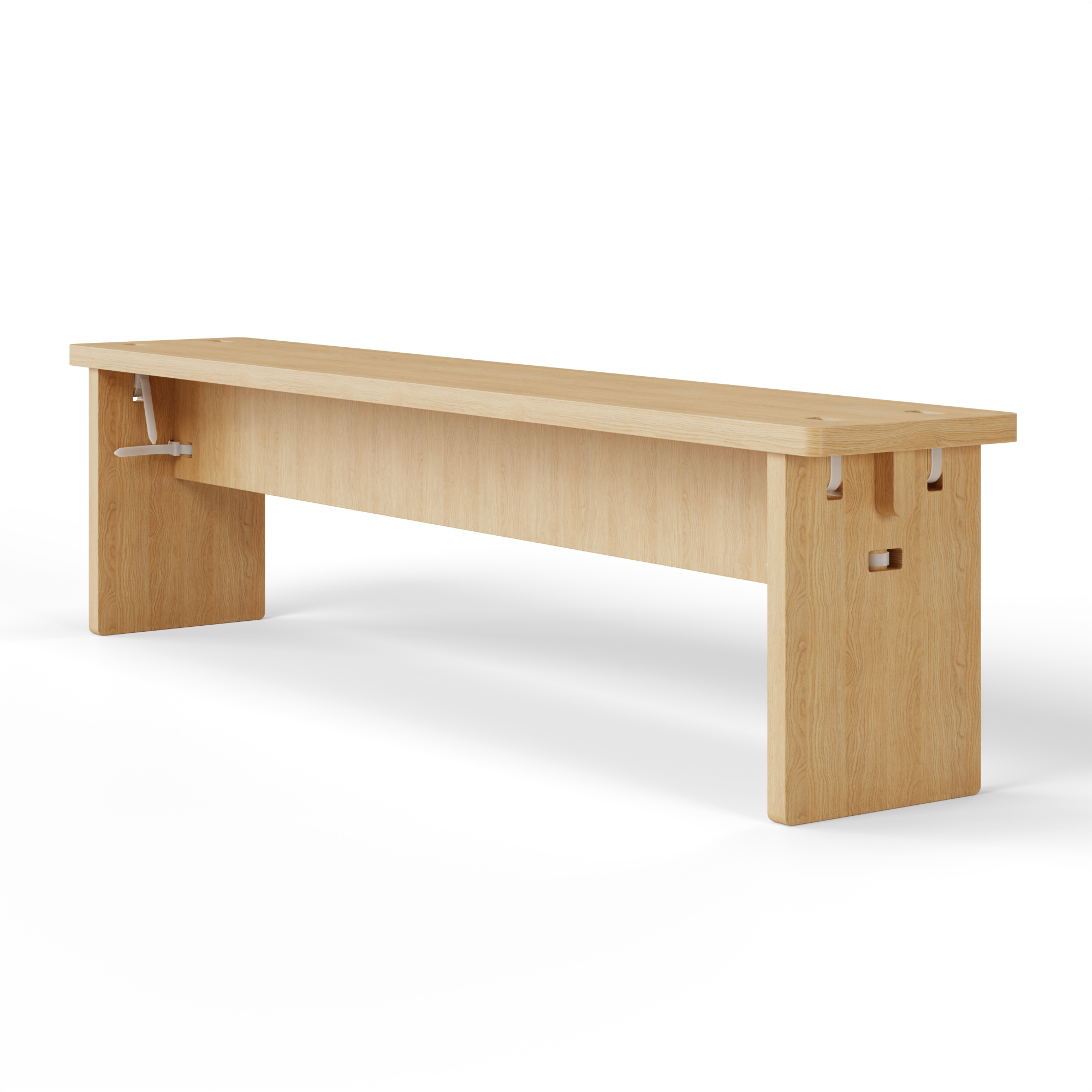 BO_ Bench by Simon Busse, reflecting innovative design, shipped flat for efficient assembly