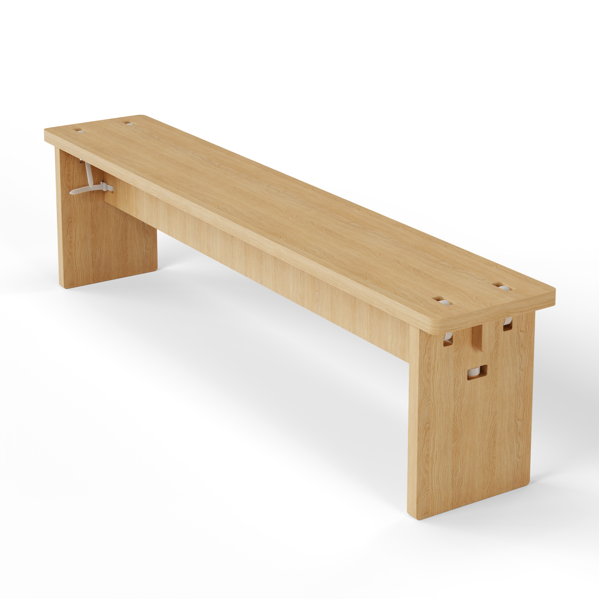 BO_ Bench by Simon Busse, reflecting innovative design, shipped flat for efficient assembly